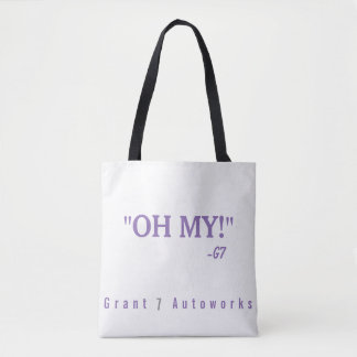 Purple "OH MY!" 2 Tone Tote Bag