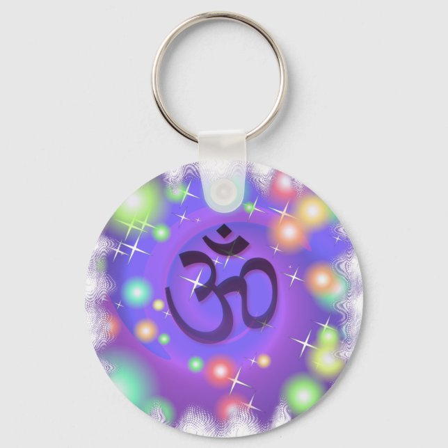 purple om key ring (Front)
