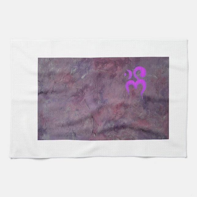 Purple Om Tea Towel (Horizontal)