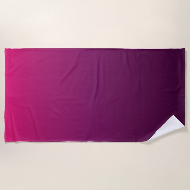 Purple ombre beach towel (Front)