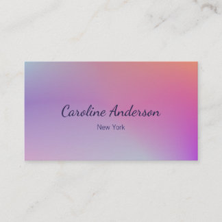 purple ombre business card