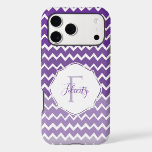 Purple Ombre Chevron Personalised iPhone Case