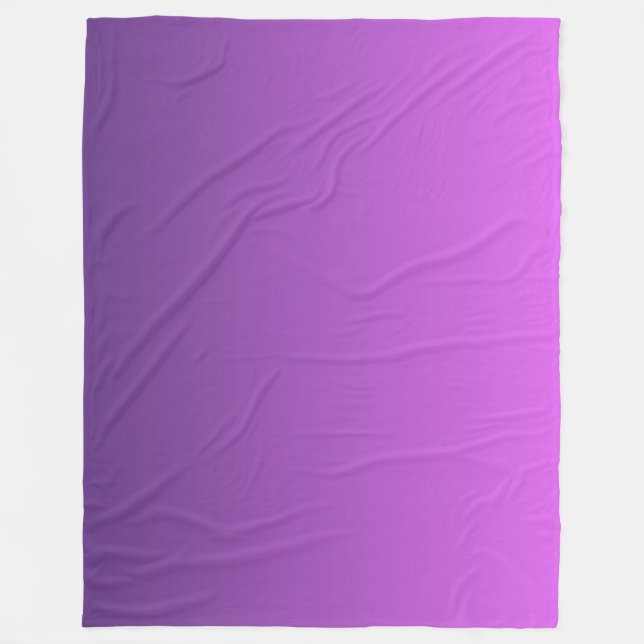 Purple ombre gradient fleece blanket (Front)