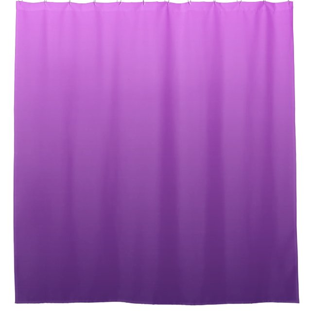 Purple ombre gradient shower curtain (Front)