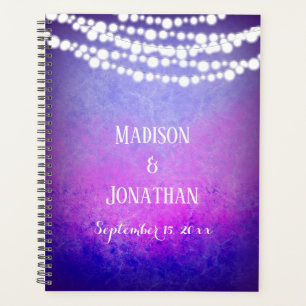 Purple Ombre Hanging Lights Wedding Planner Book