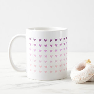 Purple Ombre Heart Valentines Love Mug