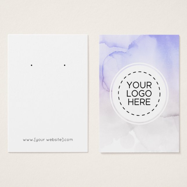 Purple Ombre Ink Earring Display Card (Front & Back)