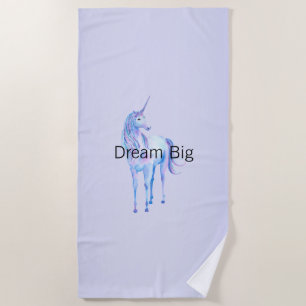 Purple Ombre Magical Unicorn       Beach Towel