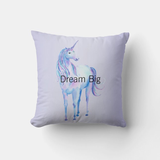 Purple Ombre Magical Unicorn       Cushion (Front)