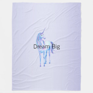 Purple Ombre Magical Unicorn Fleece Blanket