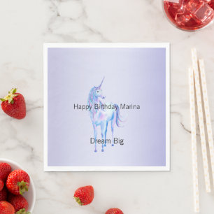 Purple Ombre Magical Unicorn    Napkin