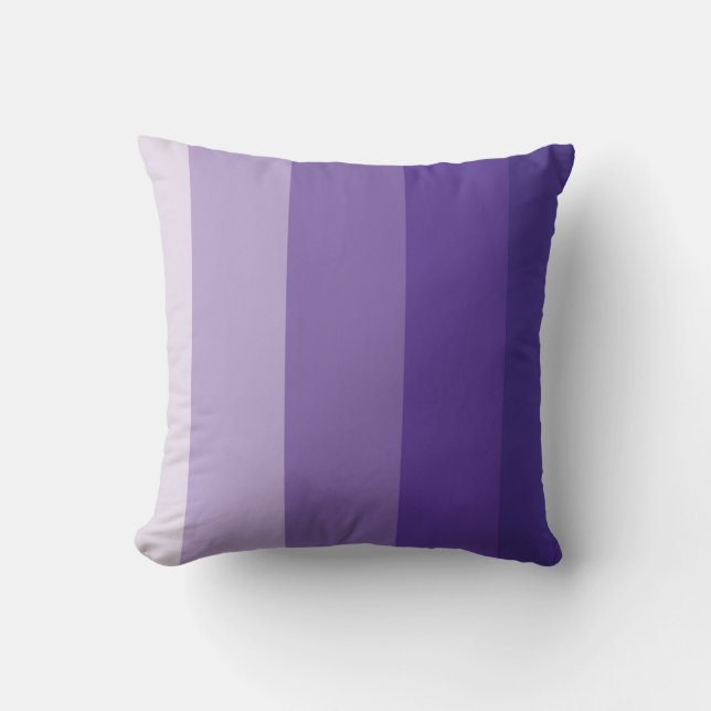 Purple Ombre Stripe Cushion (Front)