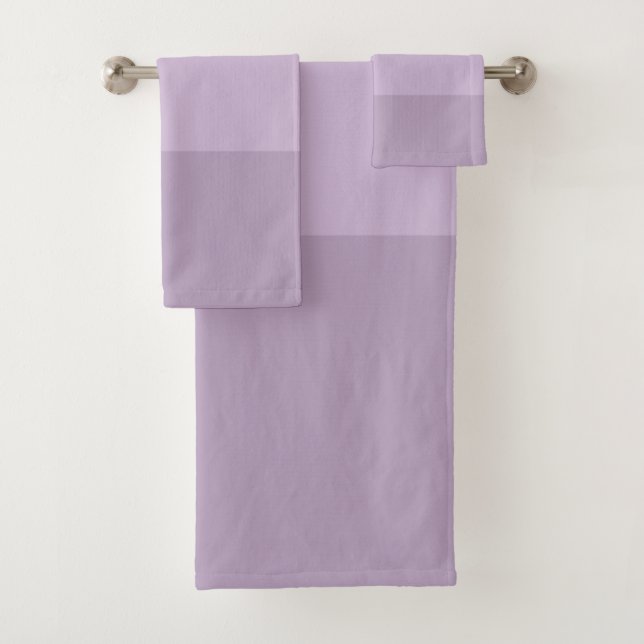 Purple Ombre Striped Bath Towel Set (Insitu)