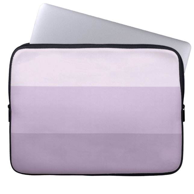Purple Ombre Striped Laptop Sleeve (Front)