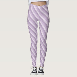 Purple Ombre Striped Leggings