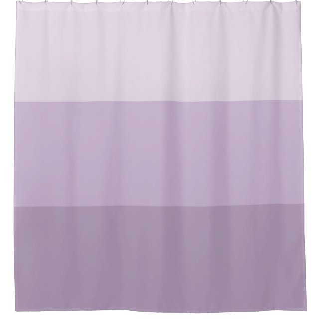 Purple Ombre Striped Shower Curtain (Front)