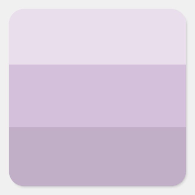 Purple Ombre Striped Square Sticker (Front)