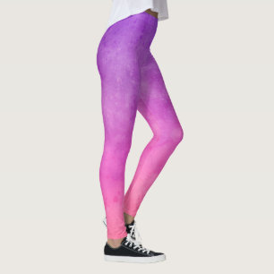Purple Ombre Watercolor Leggings