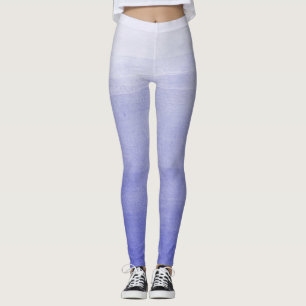 Purple Ombre Watercolor Leggings