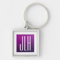 Purple Ombre & White Initials or other Text