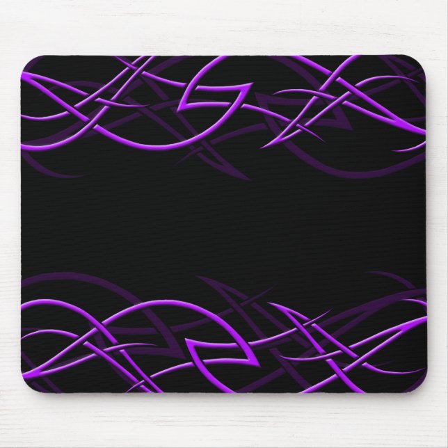 Purple on Black "Elegance" Mousepad (Front)