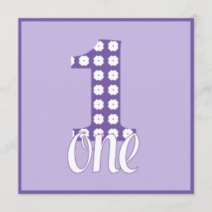 Purple One Party Invitation