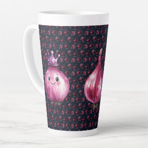Purple Onion Queen Ceramic Large Latte Mug