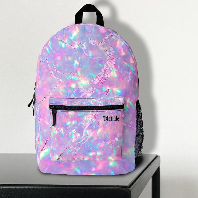 purple opal inspired texture printed backpack (Creator Uploaded)