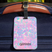 purple opal luggage tag