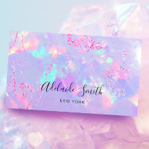 purple opal mineral stone photo business card