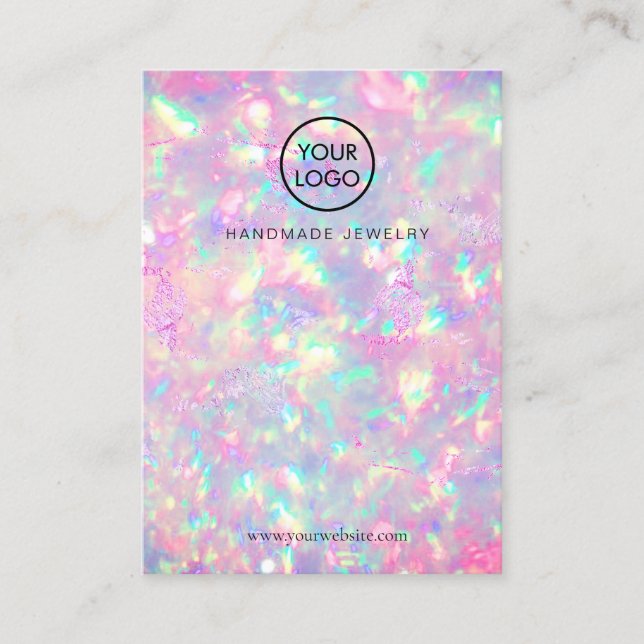 purple opal  texture design display card (Front)