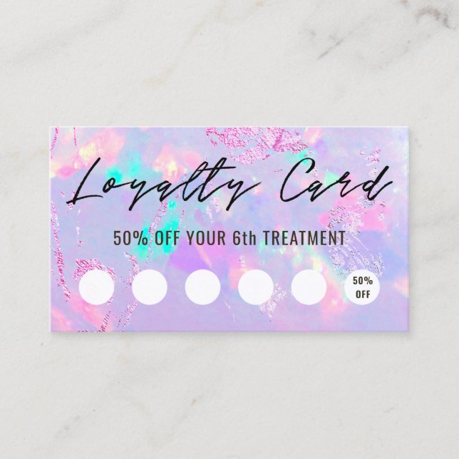 purple opal texture loyalty card (Front)