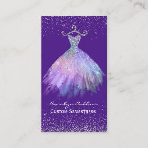 Purple Opulent Seamstress Business Card