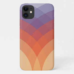 Purple, orange and blue colourful pastel arches iPhone 11 case