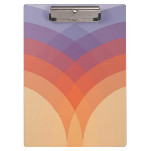 Purple, orange and blue colourful pastel arches clipboard
