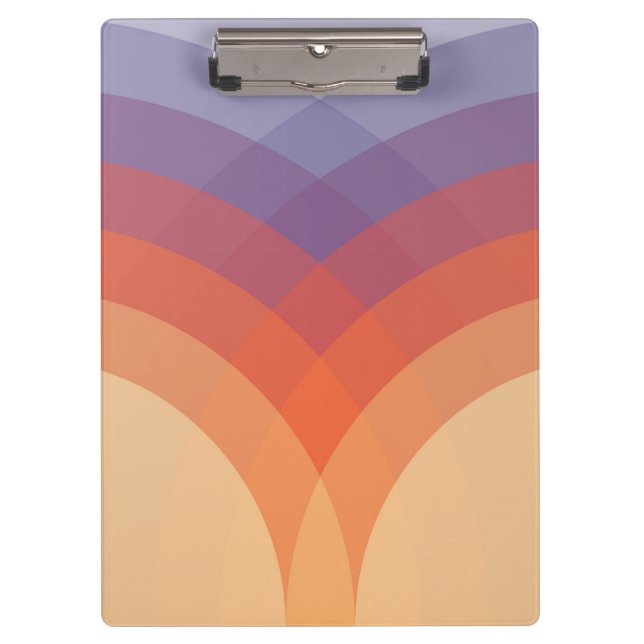 Purple, orange and blue colourful pastel arches clipboard (Front)