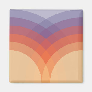 Purple, orange and blue colourful pastel arches magnet
