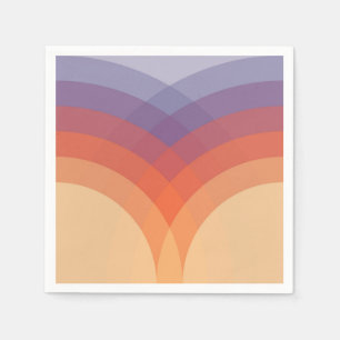 Purple, orange and blue colourful pastel arches napkin