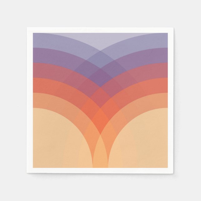 Purple, orange and blue colourful pastel arches napkin (Front)