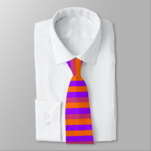 Purple, Orange and Pink  Stripes Tie