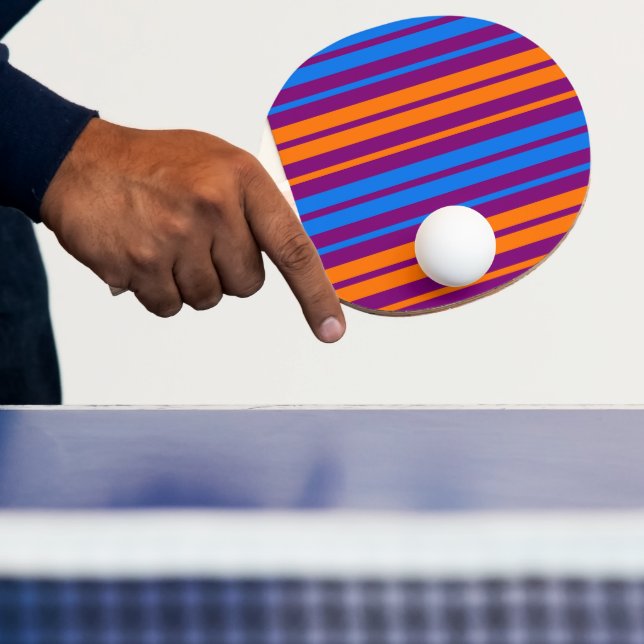 Purple Orange Blue Vertical Stripes Design   Ping Pong Paddle (Insitu)