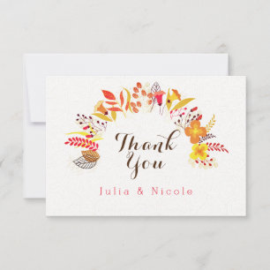 Purple Orange Boho Wildflower Foliage Wedding