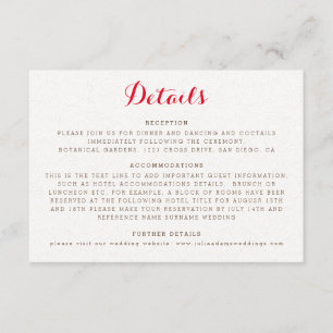Purple Orange Boho Wildflower Foliage Wedding Enclosure Card