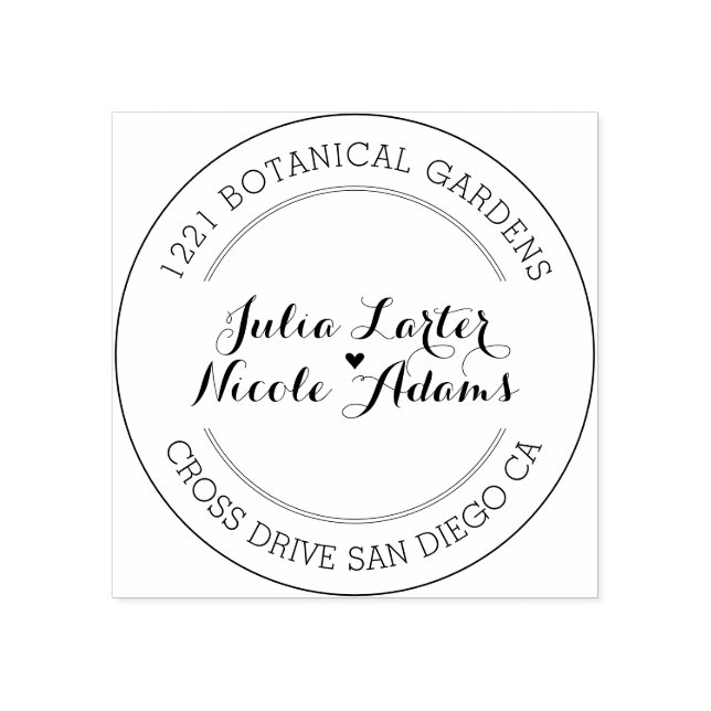 Purple Orange Boho Wildflower Foliage Wedding Rubber Stamp (Imprint)