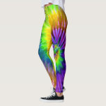 Purple Orange Green Psychedelic Starburst Tie Dye Leggings<br><div class="desc">These leggings feature a bright rainbow psychedelic tie dye design reminiscent of the 1960s hippie counter culture. Perfect for yoga,  running,  working out at the gym,  or just when you want to wear some cute sexy tights. The colours include neon green,  purple,  orange,  blue and yellow.</div>