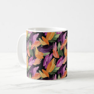 Purple Orange Green Yellow Abstract Coffee Mug