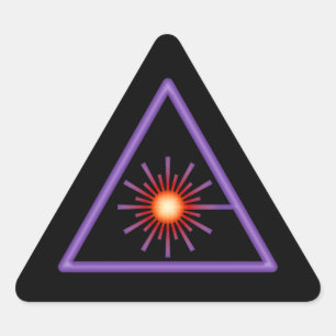 Purple & Orange Laser Warning Sticker