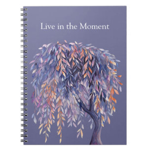 Purple Orange Leaves Tree Notebook