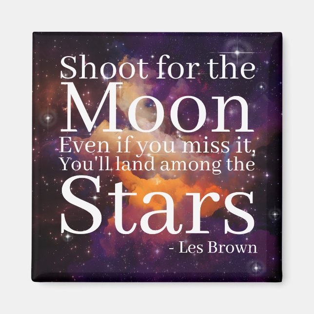 Purple Orange Nebula Inspirational Quote Magnet (Front)