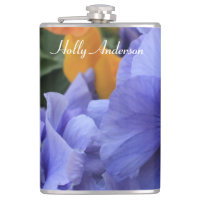 Purple & Orange Pansies w/ Green Floral Photo 4810